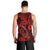 Hawaii Fish Hook Men Tank Top Hibiscus Hawaii Tribal Tattoo Red Version - Wonder Print Shop