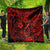 Hawaii Fish Hook Quilt Hibiscus Hawaii Tribal Tattoo Red Version - Wonder Print Shop