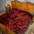 Hawaii Fish Hook Quilt Hibiscus Hawaii Tribal Tattoo Red Version - Wonder Print Shop