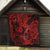Hawaii Fish Hook Quilt Hibiscus Hawaii Tribal Tattoo Red Version - Wonder Print Shop
