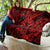 Hawaii Fish Hook Quilt Hibiscus Hawaii Tribal Tattoo Red Version - Wonder Print Shop