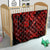 Hawaii Fish Hook Quilt Hibiscus Hawaii Tribal Tattoo Red Version - Wonder Print Shop