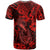 Hawaii Fish Hook T Shirt Hibiscus Hawaii Tribal Tattoo Red Version - Wonder Print Shop