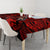 Hawaii Fish Hook Tablecloth Hibiscus Hawaii Tribal Tattoo Red Version - Wonder Print Shop