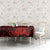 Hawaii Fish Hook Tablecloth Hibiscus Hawaii Tribal Tattoo Red Version - Wonder Print Shop