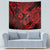 Hawaii Fish Hook Tapestry Hibiscus Hawaii Tribal Tattoo Red Version - Wonder Print Shop