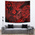 Hawaii Fish Hook Tapestry Hibiscus Hawaii Tribal Tattoo Red Version - Wonder Print Shop