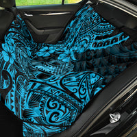 Hawaii Fish Hook Back Car Seat Cover Hibiscus Hawaii Tribal Tattoo Sky Blue Version - Wonder Print Shop