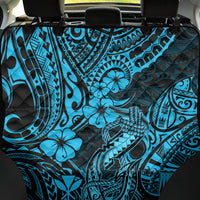Hawaii Fish Hook Back Car Seat Cover Hibiscus Hawaii Tribal Tattoo Sky Blue Version - Wonder Print Shop