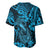 Hawaii Fish Hook Baseball Jersey Hibiscus Hawaii Tribal Tattoo Sky Blue Version - Wonder Print Shop