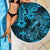 Hawaii Fish Hook Beach Blanket Hibiscus Hawaii Tribal Tattoo Sky Blue Version - Wonder Print Shop