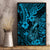 Hawaii Fish Hook Canvas Wall Art Hibiscus Hawaii Tribal Tattoo Sky Blue Version - Wonder Print Shop
