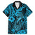 Hawaii Fish Hook Family Matching Mermaid Dress and Hawaiian Shirt Hibiscus Hawaii Tribal Tattoo Sky Blue Version - Wonder Print Shop