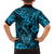 Hawaii Fish Hook Family Matching Summer Maxi Dress and Hawaiian Shirt Hibiscus Hawaii Tribal Tattoo Sky Blue Version - Wonder Print Shop
