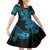 Hawaii Fish Hook Family Matching Summer Maxi Dress and Hawaiian Shirt Hibiscus Hawaii Tribal Tattoo Sky Blue Version - Wonder Print Shop