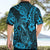 Hawaii Fish Hook Hawaiian Shirt Hibiscus Hawaii Tribal Tattoo Sky Blue Version - Wonder Print Shop
