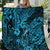 Hawaii Fish Hook Quilt Hibiscus Hawaii Tribal Tattoo Sky Blue Version - Wonder Print Shop