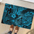 Hawaii Fish Hook Rubber Doormat Hibiscus Hawaii Tribal Tattoo Sky Blue Version - Wonder Print Shop