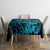 Hawaii Fish Hook Tablecloth Hibiscus Hawaii Tribal Tattoo Sky Blue Version - Wonder Print Shop