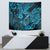 Hawaii Fish Hook Tapestry Hibiscus Hawaii Tribal Tattoo Sky Blue Version - Wonder Print Shop