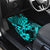 Hawaii Fish Hook Car Mats Hibiscus Hawaii Tribal Tattoo Turquoise Version - Wonder Print Shop