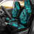 Hawaii Fish Hook Car Seat Cover Hibiscus Hawaii Tribal Tattoo Turquoise Version - Wonder Print Shop