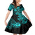 Hawaii Fish Hook Family Matching Mermaid Dress and Hawaiian Shirt Hibiscus Hawaii Tribal Tattoo Turquoise Version - Wonder Print Shop
