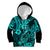 Hawaii Fish Hook Kid Hoodie Hibiscus Hawaii Tribal Tattoo Turquoise Version - Wonder Print Shop