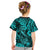 Hawaii Fish Hook Kid T Shirt Hibiscus Hawaii Tribal Tattoo Turquoise Version - Wonder Print Shop