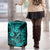 Hawaii Fish Hook Luggage Cover Hibiscus Hawaii Tribal Tattoo Turquoise Version - Wonder Print Shop