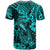 Hawaii Fish Hook T Shirt Hibiscus Hawaii Tribal Tattoo Turquoise Version - Wonder Print Shop