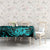 Hawaii Fish Hook Tablecloth Hibiscus Hawaii Tribal Tattoo Turquoise Version - Wonder Print Shop