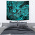 Hawaii Fish Hook Tapestry Hibiscus Hawaii Tribal Tattoo Turquoise Version - Wonder Print Shop