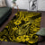 Hawaii Fish Hook Area Rug Hibiscus Hawaii Tribal Tattoo Yellow Version - Wonder Print Shop