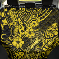 Hawaii Fish Hook Back Car Seat Cover Hibiscus Hawaii Tribal Tattoo Yellow Version - Wonder Print Shop