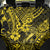 Hawaii Fish Hook Back Car Seat Cover Hibiscus Hawaii Tribal Tattoo Yellow Version - Wonder Print Shop