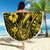 Hawaii Fish Hook Beach Blanket Hibiscus Hawaii Tribal Tattoo Yellow Version - Wonder Print Shop