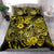 Hawaii Fish Hook Bedding Set Hibiscus Hawaii Tribal Tattoo Yellow Version - Wonder Print Shop