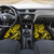 Hawaii Fish Hook Car Mats Hibiscus Hawaii Tribal Tattoo Yellow Version - Wonder Print Shop