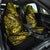 Hawaii Fish Hook Car Seat Cover Hibiscus Hawaii Tribal Tattoo Yellow Version - Wonder Print Shop
