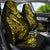 Hawaii Fish Hook Car Seat Cover Hibiscus Hawaii Tribal Tattoo Yellow Version - Wonder Print Shop