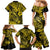 Hawaii Fish Hook Family Matching Mermaid Dress and Hawaiian Shirt Hibiscus Hawaii Tribal Tattoo Yellow Version - Wonder Print Shop