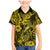 Hawaii Fish Hook Family Matching Mermaid Dress and Hawaiian Shirt Hibiscus Hawaii Tribal Tattoo Yellow Version - Wonder Print Shop