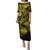 Hawaii Fish Hook Family Matching Puletasi Dress and Hawaiian Shirt Hibiscus Hawaii Tribal Tattoo Yellow Version - Wonder Print Shop
