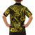 Hawaii Fish Hook Family Matching Summer Maxi Dress and Hawaiian Shirt Hibiscus Hawaii Tribal Tattoo Yellow Version - Wonder Print Shop