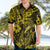 Hawaii Fish Hook Hawaiian Shirt Hibiscus Hawaii Tribal Tattoo Yellow Version - Wonder Print Shop