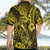 Hawaii Fish Hook Hawaiian Shirt Hibiscus Hawaii Tribal Tattoo Yellow Version - Wonder Print Shop