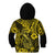 Hawaii Fish Hook Kid Hoodie Hibiscus Hawaii Tribal Tattoo Yellow Version - Wonder Print Shop