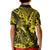Hawaii Fish Hook Kid Polo Shirt Hibiscus Hawaii Tribal Tattoo Yellow Version - Wonder Print Shop
