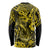 Hawaii Fish Hook Long Sleeve Shirt Hibiscus Hawaii Tribal Tattoo Yellow Version - Wonder Print Shop